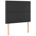 Casa si Gradina - Mobilier - Paturi si accesorii - Paturi - Pat box spring cu saltea, negru, 90x200 cm, piele ecologica - Infinity.ro