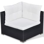 Casa si Gradina - Gradina si terasa - Mobilier exterior - Seturi mobila gradina - Set mobilier de gradina cu perne, 5 piese, negru, poliratan - Infinity.ro