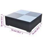 Casa si Gradina - Gradina si terasa - Mobilier exterior - Seturi mobila gradina - Set mobilier de gradina cu perne, 5 piese, negru, poliratan - Infinity.ro