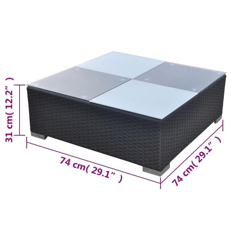 Casa si Gradina - Gradina si terasa - Mobilier exterior - Seturi mobila gradina - Set mobilier de gradina cu perne, 5 piese, negru, poliratan - Infinity.ro