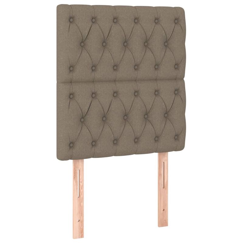 Casa si Gradina - Mobilier - Paturi si accesorii - Paturi - Cadru de pat cu tablie, gri taupe, 80x200 cm, textil - Infinity.ro
