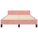Casa si Gradina - Mobilier - Paturi si accesorii - Paturi - Cadru de pat cu tablie, roz, 120x200 cm, catifea - Infinity.ro