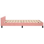 Casa si Gradina - Mobilier - Paturi si accesorii - Paturi - Cadru de pat cu tablie, roz, 120x200 cm, catifea - Infinity.ro