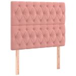 Casa si Gradina - Mobilier - Paturi si accesorii - Paturi - Cadru de pat cu tablie, roz, 120x200 cm, catifea - Infinity.ro