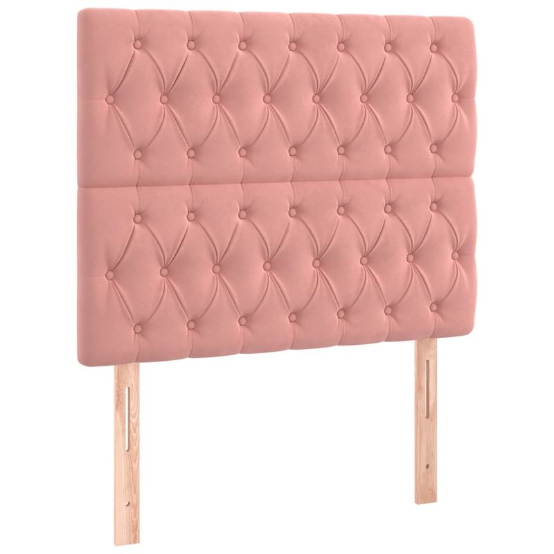 Casa si Gradina - Mobilier - Paturi si accesorii - Paturi - Cadru de pat cu tablie, roz, 120x200 cm, catifea - Infinity.ro