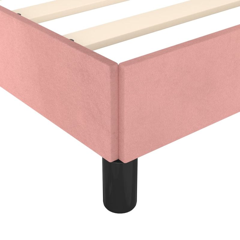 Casa si Gradina - Mobilier - Paturi si accesorii - Paturi - Cadru de pat cu tablie, roz, 120x200 cm, catifea - Infinity.ro