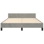 Casa si Gradina - Mobilier - Paturi si accesorii - Paturi - Cadru de pat cu tablie, gri deschis, 140x200 cm, catifea - Infinity.ro