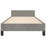 Casa si Gradina - Mobilier - Paturi si accesorii - Paturi - Cadru de pat cu tablie, gri deschis, 100x200 cm, catifea - Infinity.ro