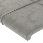 Casa si Gradina - Mobilier - Paturi si accesorii - Paturi - Cadru de pat cu tablie, gri deschis, 100x200 cm, catifea - Infinity.ro