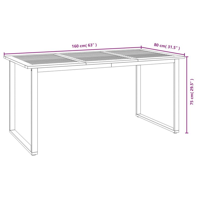 Casa si Gradina - Gradina si terasa - Mobilier exterior - Seturi mobila gradina - Set mobilier de gradina, 7 piese, lemn masiv de acacia si metal - Infinity.ro