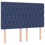 Casa si Gradina - Mobilier - Paturi si accesorii - Paturi - Pat continental cu saltea, albastru, 160x200cm, material textil - Infinity.ro
