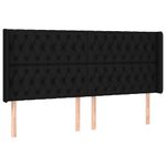 Casa si Gradina - Mobilier - Paturi si accesorii - Paturi - Pat cu arcuri, saltea si LED, negru, 180x200 cm, textil - Infinity.ro