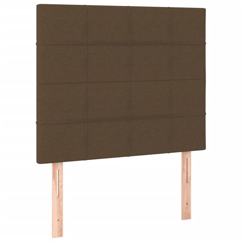 Casa si Gradina - Mobilier - Paturi si accesorii - Paturi - Pat box spring cu saltea, maro inchis, 90x200 cm, textil - Infinity.ro