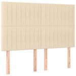 Casa si Gradina - Mobilier - Paturi si accesorii - Paturi - Pat cu arcuri, saltea si LED, crem, 140x190 cm, textil - Infinity.ro