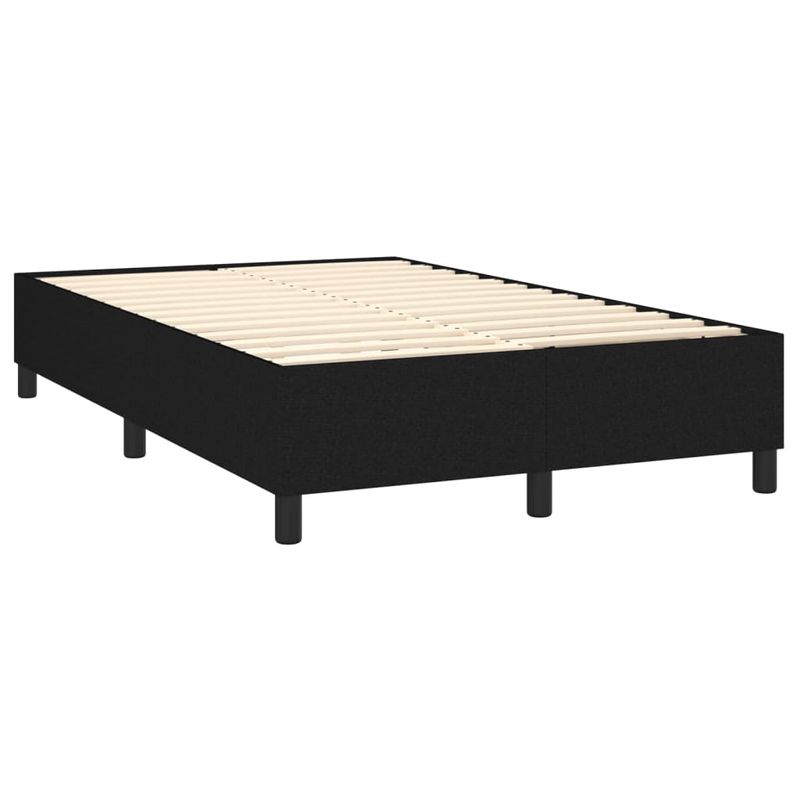 Casa si Gradina - Mobilier - Paturi si accesorii - Paturi - Pat box spring cu saltea, negru, 120x200 cm, textil - Infinity.ro