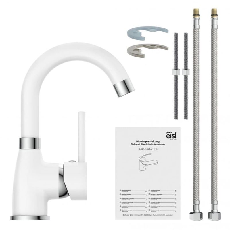 Casa si Gradina - Sanitare - Instalatii hidro - Robineti - EISL Baterie lavoar FUTURA, alb-crom - Infinity.ro