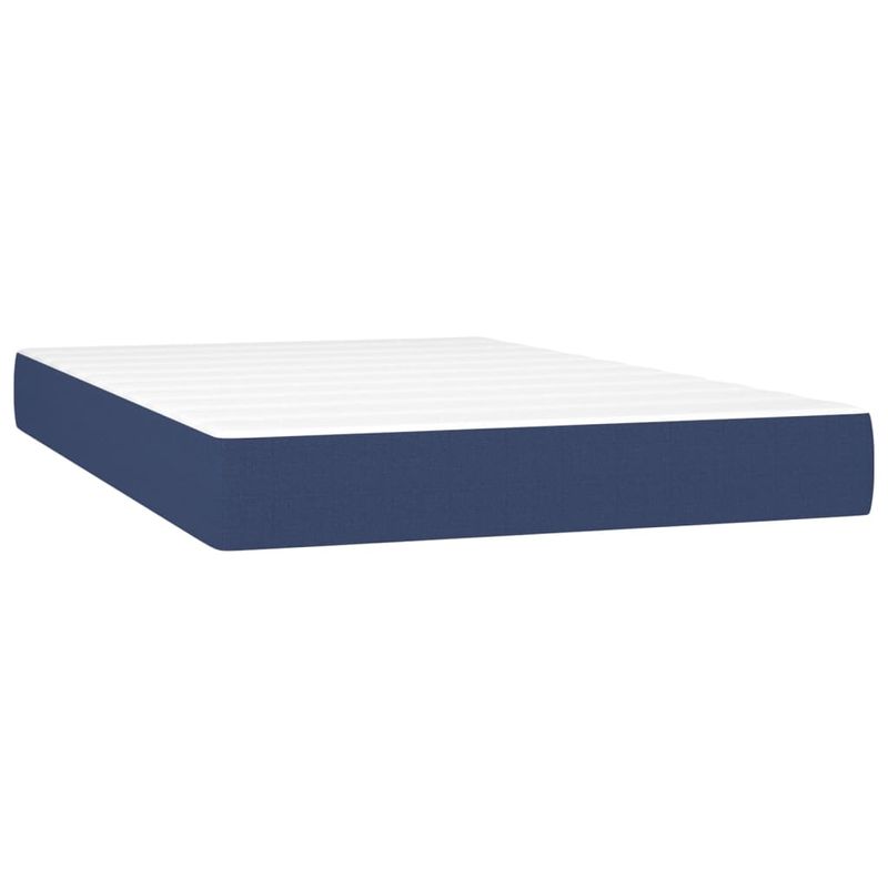 Casa si Gradina - Mobilier - Paturi si accesorii - Paturi - Pat box spring cu saltea, albastru, 120x200 cm, textil - Infinity.ro