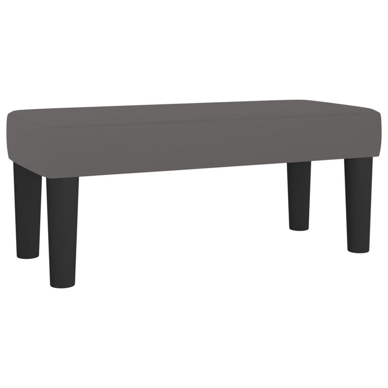 Casa si Gradina - Mobilier - Paturi si accesorii - Paturi - Pat box spring cu saltea, gri, 90x190 cm, piele ecologica - Infinity.ro