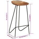 Casa si Gradina - Mobilier - Scaune si fotolii - Scaune - Scaune de bar, 2 buc., lemn masiv de acacia - Infinity.ro