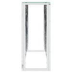 Casa si Gradina - Mobilier - Comode si corpuri - Console - Masa consola, argintiu, 110x30x70 cm, otel inoxidabil si sticla - Infinity.ro