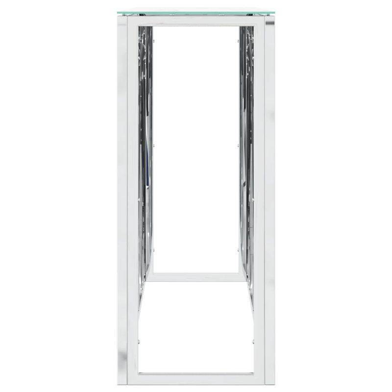 Casa si Gradina - Mobilier - Comode si corpuri - Console - Masa consola, argintiu, 110x30x70 cm, otel inoxidabil si sticla - Infinity.ro
