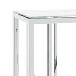 Casa si Gradina - Mobilier - Comode si corpuri - Console - Masa consola, argintiu, 110x30x70 cm, otel inoxidabil si sticla - Infinity.ro