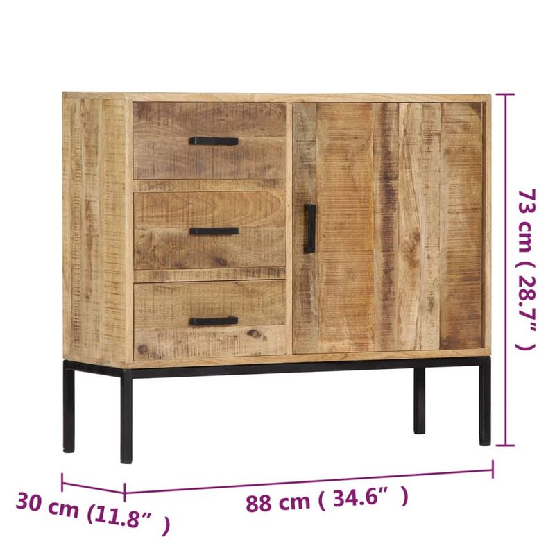 Casa si Gradina - Mobilier - Comode si corpuri - Comode - Servanta, 88x30x73 cm, lemn masiv de mango - Infinity.ro