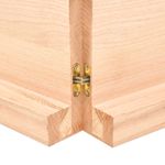 Casa si Gradina - Mobilier - Biblioteci si rafturi - Rafturi - Polita de perete, 220x60x(2-6)cm, lemn masiv de stejar netratat - Infinity.ro