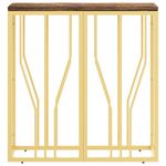 Casa si Gradina - Mobilier - Mese si birouri - Masute de cafea - Masuta de cafea, auriu, otel inoxidabil si lemn masiv reciclat - Infinity.ro