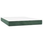 Casa si Gradina - Mobilier - Paturi si accesorii - Paturi - Pat box spring cu saltea, verde inchis, 140x190 cm, catifea - Infinity.ro