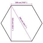 Casa si Gradina - Gradina si terasa - Umbrele si pavilioane - Umbrele - Copertina pliabila hexagonala, 6 pereti, alb crem, 3,6 x 3,1 m - Infinity.ro