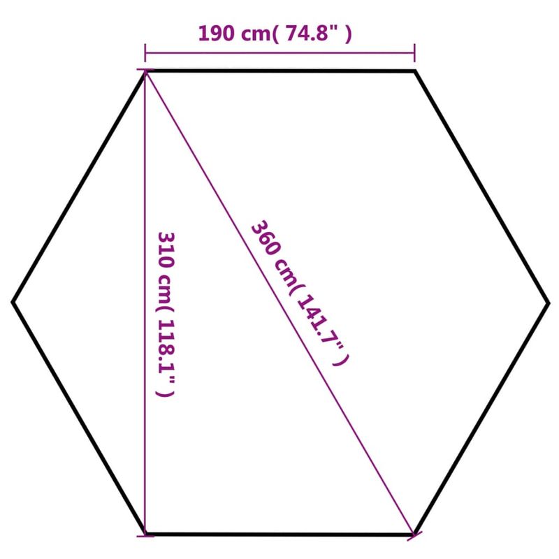 Casa si Gradina - Gradina si terasa - Umbrele si pavilioane - Umbrele - Copertina pliabila hexagonala, 6 pereti, alb crem, 3,6 x 3,1 m - Infinity.ro