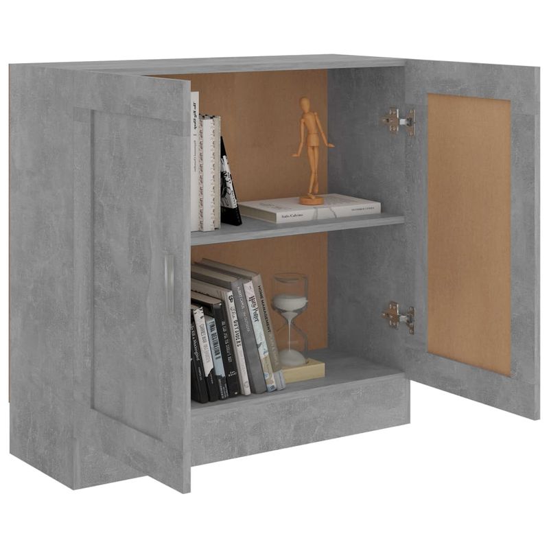 Casa si Gradina - Mobilier - Biblioteci si rafturi - Biblioteci - Biblioteca, gri beton, 82,5 x 30,5 x 80 cm, PAL - Infinity.ro