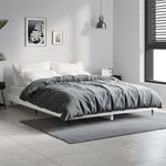 Casa si Gradina - Mobilier - Paturi si accesorii - Paturi - Cadru de pat, alb extralucios, 140x190 cm, lemn prelucrat - Infinity.ro