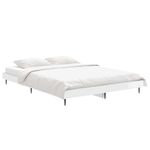 Casa si Gradina - Mobilier - Paturi si accesorii - Paturi - Cadru de pat, alb extralucios, 140x190 cm, lemn prelucrat - Infinity.ro