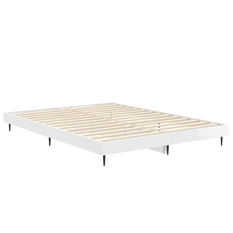 Casa si Gradina - Mobilier - Paturi si accesorii - Paturi - Cadru de pat, alb extralucios, 140x190 cm, lemn prelucrat - Infinity.ro