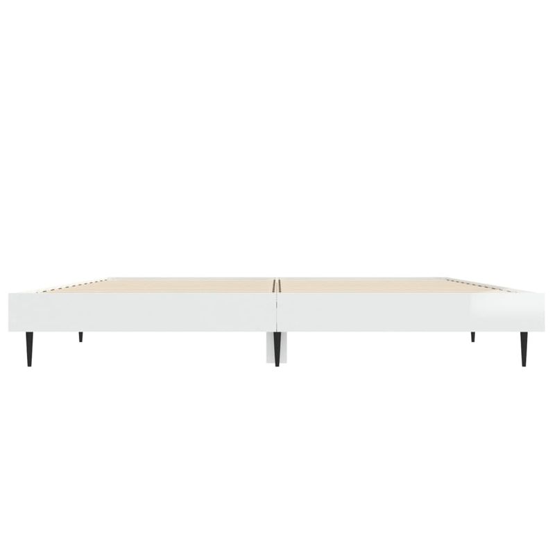Casa si Gradina - Mobilier - Paturi si accesorii - Paturi - Cadru de pat, alb extralucios, 140x190 cm, lemn prelucrat - Infinity.ro