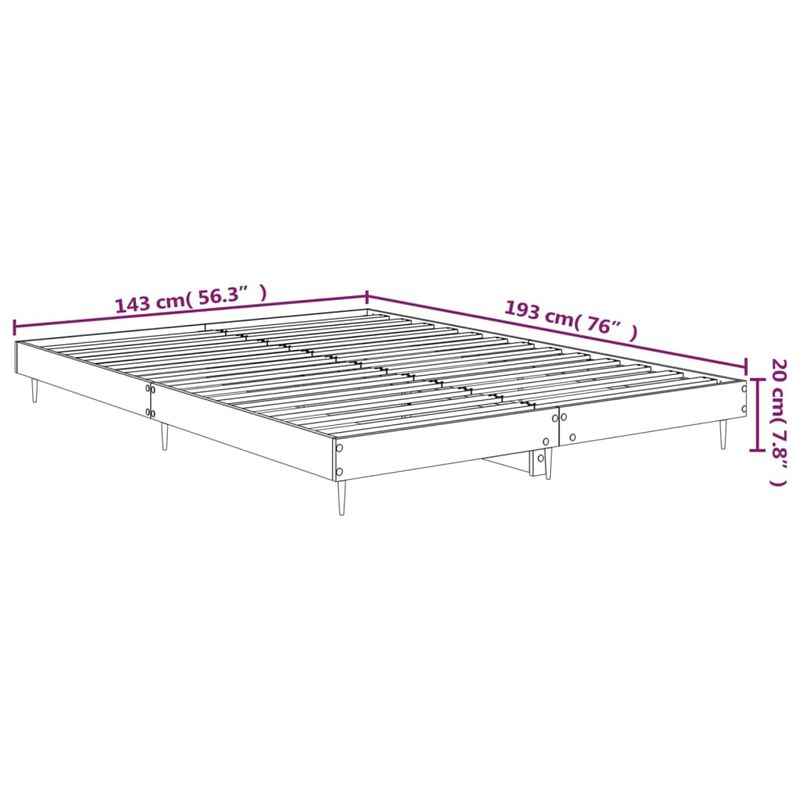 Casa si Gradina - Mobilier - Paturi si accesorii - Paturi - Cadru de pat, alb extralucios, 140x190 cm, lemn prelucrat - Infinity.ro