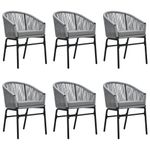 Casa si Gradina - Gradina si terasa - Mobilier exterior - Seturi mobila gradina - Set mobilier de gradina, 7 piese, gri - Infinity.ro