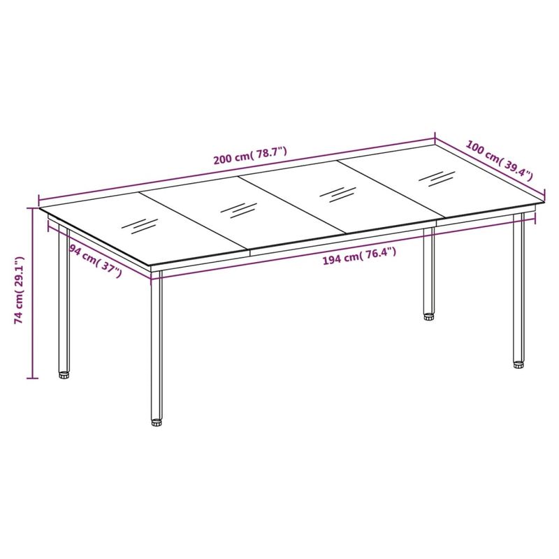 Casa si Gradina - Gradina si terasa - Mobilier exterior - Seturi mobila gradina - Set mobilier de gradina, 7 piese, gri - Infinity.ro