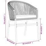Casa si Gradina - Gradina si terasa - Mobilier exterior - Seturi mobila gradina - Set mobilier de gradina, 7 piese, gri - Infinity.ro