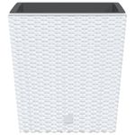 Casa si Gradina - Gradinarit si plante - Plante si ghivece - Ghivece si suporturi - Jardiniera cu interior detasabil, alb, 21 / 32 L, PP ratan - Infinity.ro