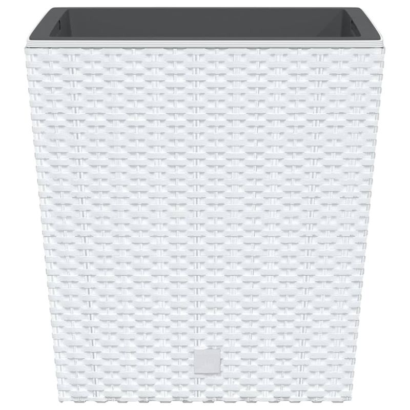 Casa si Gradina - Gradinarit si plante - Plante si ghivece - Ghivece si suporturi - Jardiniera cu interior detasabil, alb, 21 / 32 L, PP ratan - Infinity.ro