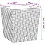 Casa si Gradina - Gradinarit si plante - Plante si ghivece - Ghivece si suporturi - Jardiniera cu interior detasabil, alb, 21 / 32 L, PP ratan - Infinity.ro