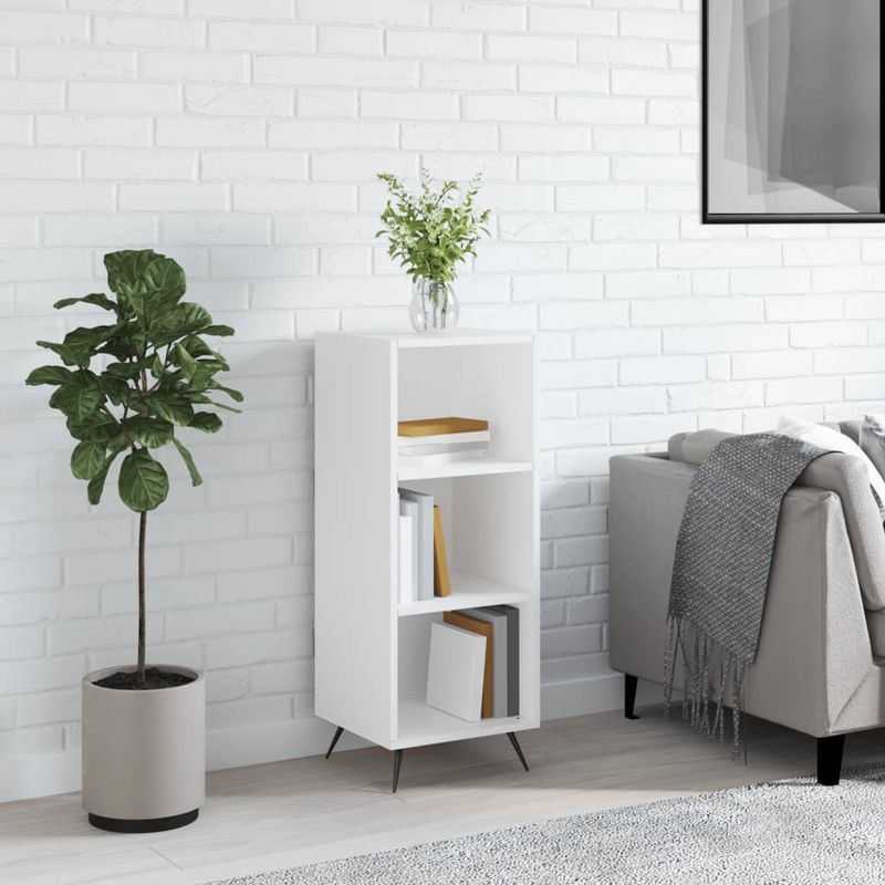 Casa si Gradina - Mobilier - Comode si corpuri - Comode - Dulap cu rafturi, alb, 34,5x32,5x90 cm, lemn compozit - Infinity.ro