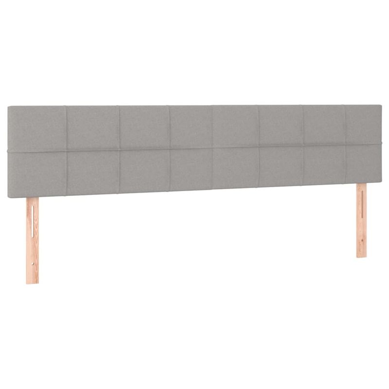 Casa si Gradina - Mobilier - Paturi si accesorii - Paturi - Pat cu arcuri, saltea si LED, gri deschis, 180x200 cm, textil - Infinity.ro