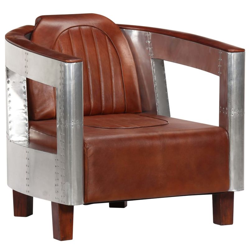 Casa si Gradina - Mobilier - Scaune si fotolii - Fotolii - Fotoliu aviator, maro, piele naturala - Infinity.ro