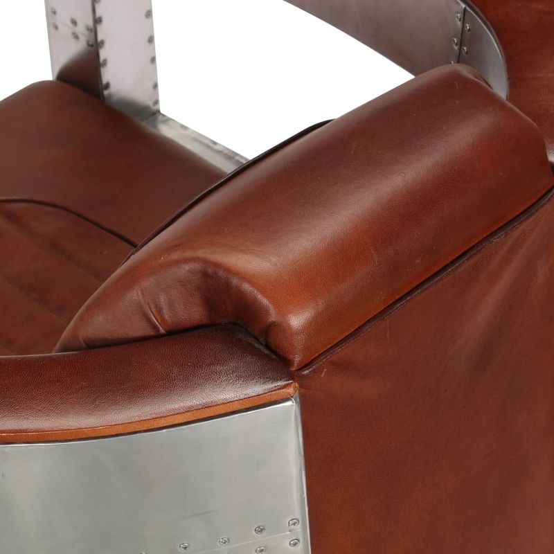 Casa si Gradina - Mobilier - Scaune si fotolii - Fotolii - Fotoliu aviator, maro, piele naturala - Infinity.ro