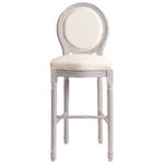 Casa si Gradina - Mobilier - Scaune si fotolii - Scaune - Scaune de bar, 2 buc., alb, panza - Infinity.ro
