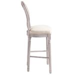 Casa si Gradina - Mobilier - Scaune si fotolii - Scaune - Scaune de bar, 2 buc., alb, panza - Infinity.ro